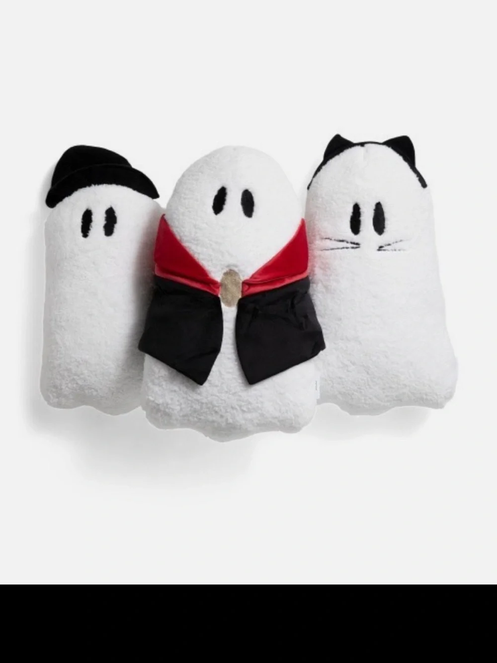 NWT Martha Stewart Halloween White Plush Ghost Trio 10” x 18”